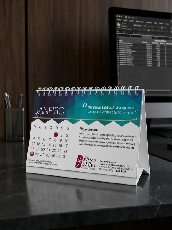 Calendário de Mesa Firmo & Silva